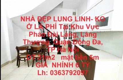 NHÀ ĐẸP LUNG LINH- KO Ở LÀ PHÍ Tại Khu Vực Pháo Đài Láng, Láng Thượng, Quận Đống Đa, TP Hà Nội